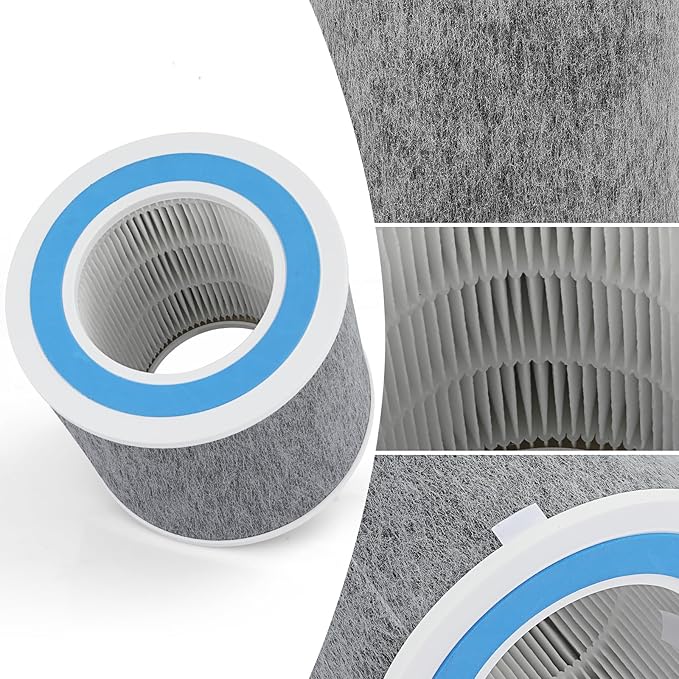 2 Pack Filter Replacement for Shark HP100 HP102 HP102PET - Clean Sense True HEPA Filters - Compare Part HE1FKPET HE1FKBAS HE1FKBASMB