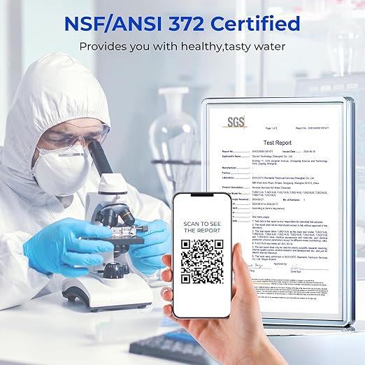 TOKIT Reverse Osmosis Water Filter, U1 Alkaline Mineral Under Sink Water Filter System, 400GPD Tankless RO Filtration with Faucet, NSF/ANSI 58, 2:1 Pure to Drain, Reduce TDS