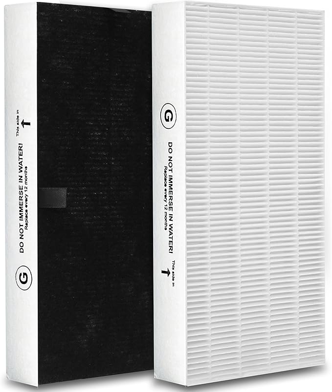 2-pack G Replacement Filter Compatible with Honeywell HEPA Clean Air Purifiers HPA020(B) HPA030(B) & HPA075 HPA080 and HPA175 HPA180 Series, HRF-G1/HRF-G2 Air Filter For Allergies Wildfire Pollen