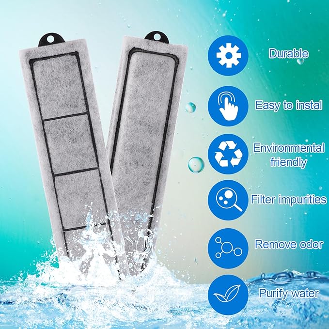 24Pcs Filter Cartridges Replacement RF-S Filter Cartridges Filter Cartridges RF-S Filter Fish Tank Filter Small Filter Cartridges Refill for Aquarium Internal Filter