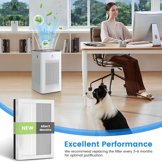 MA 25 Replacement Filter for MA-25 Air Purifier S1/W1/B1, 3-in-1 High-Efficiency Filtration System, H13 True HEPA Filter and Activated Carbon Filter, 4 Pack
