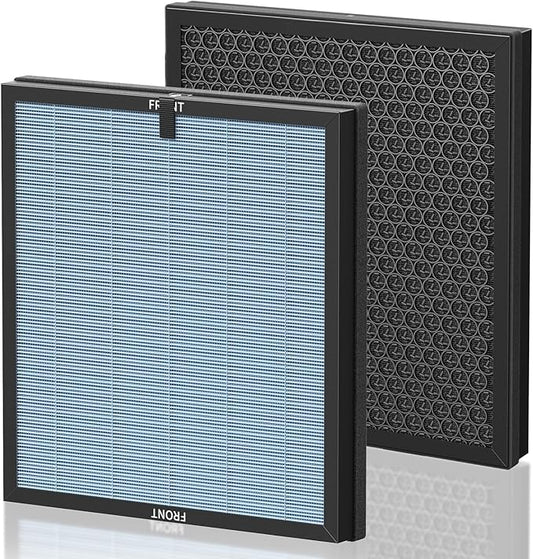 AP303/AP304 Replacement Filter Compatible with DAYETTE ＆ FRESHDEW Air Purifier AP303/AP304, 3-in-1 Filtration System Replacement Filters with Activated Carbon for Home Room, 2 Pack (Wildfire Filter)