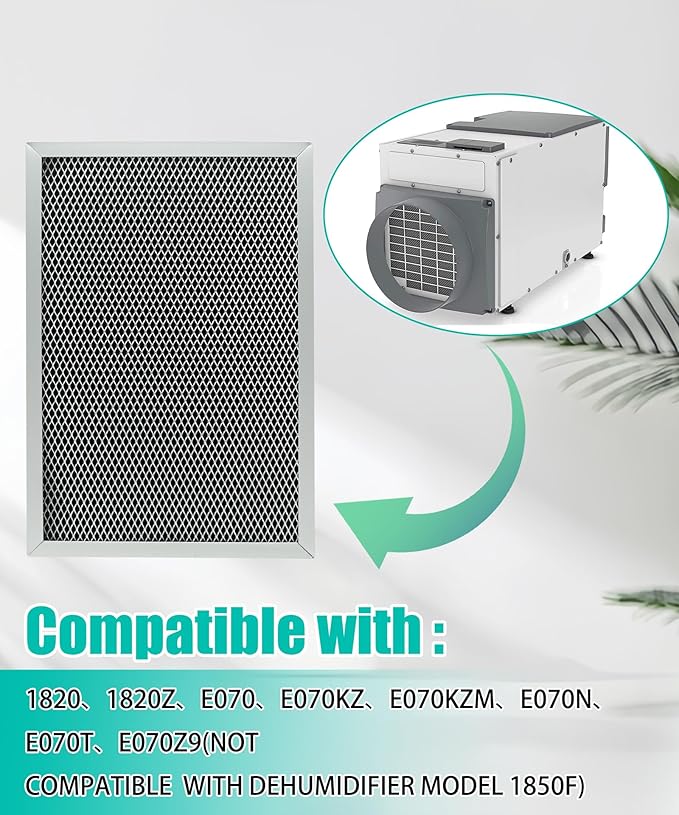 2 Packs Dehumidifier Replacement Filter MERV 8 Washable Compatible with AprilAire Whole-House Dehumidifiers 1820 1820Z E070 E070KZ E070KZM E070N E070T E070Z,Replace 5695