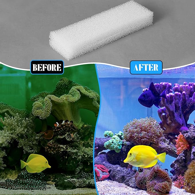 Nosiny 20 Pcs Filter Foam Pad Compatible with Fluval U3 Underwater Sponge Aquarium Underwater Filter Accessories Compatible for Aquarium, Fish Tank