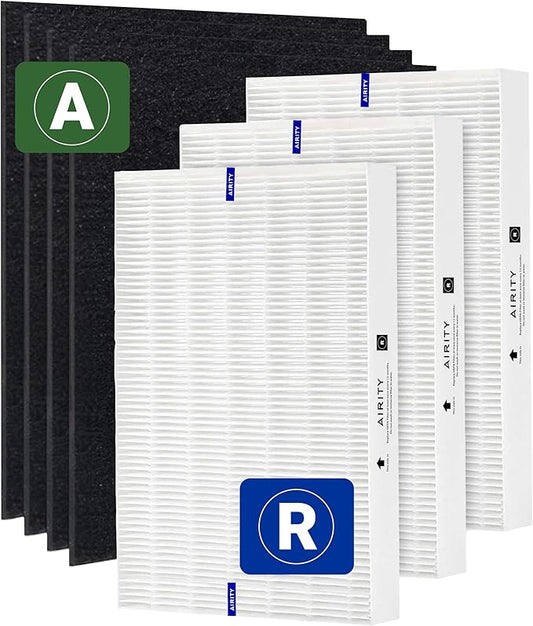 Honeywell HPA300 HEPA Filter Replacement for Air Purifiers - HPA300, HPA5300, HRF-R3 Series (3 R Filters + 4 Activated Carbon Pre-Filters)