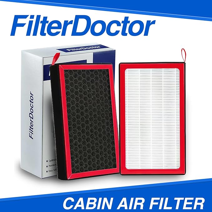 2 Pack HEPA Cabin Air Filter for Tesla Model 3 and Model Y 2016-2024 with Activated Carbon, Cabin Air Filter Replacement for Tesla Model, Easy Install and Fresh Air Intake Filter