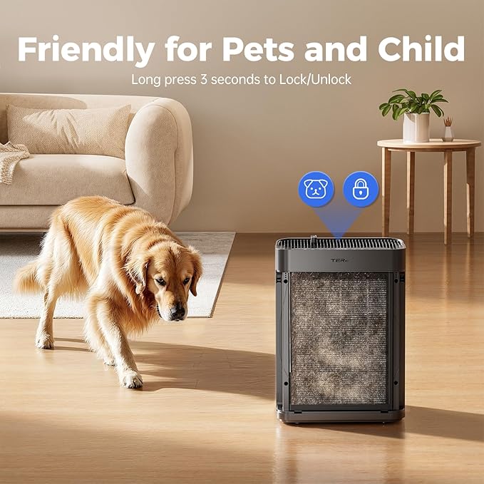 Air Purifiers for Home Large Room Up to 3000 Sq Ft with Washable Filters, H13 HEPA, Dual-Sided Air Intake, PM2.5 Sensor, 22dB Quiet Air Cleaner for Bedroom, Pets, Dust, Smoke, Pollen