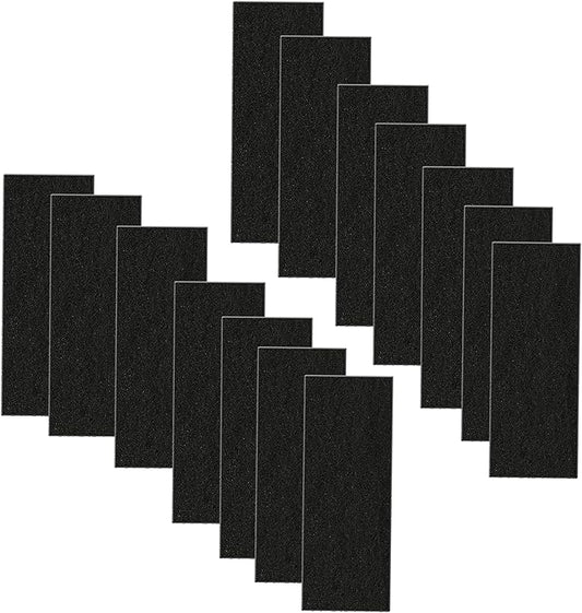 14 Pack Activated Carbon Filters for Nature's Miracle Oval Hooded Flip Top Cat Litter Box, 8 Inch x 3 Inch Trimmable Pads