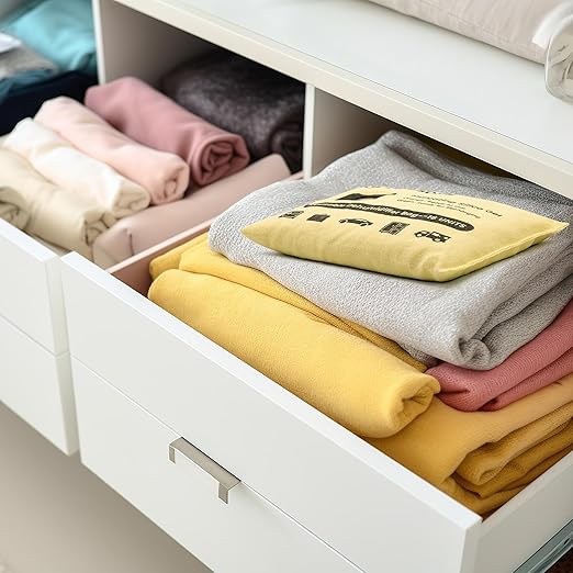 Rechargeable Gun Safe Dehumidifier, 4 Packs 16U Indicating Desiccant Packs with Transparent Window for Storage Reusable Silica Gel Packets Moisture Absorbers Safe Dehumidifier