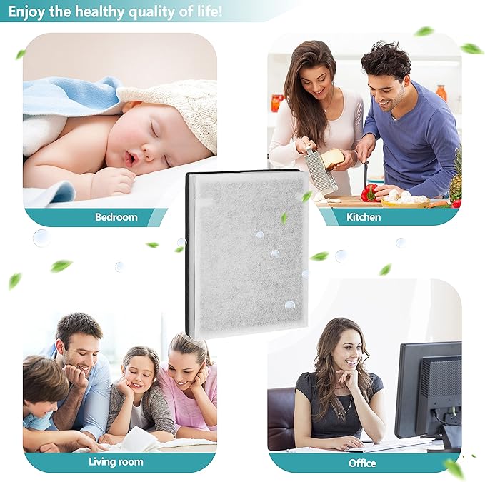 VA-EE004 Replacement Filter, Compatible with VAVA 3-in-1 VA-EE004 Air Purifier, True HEPA & Activated Carbon Filter Set, 2-Pack