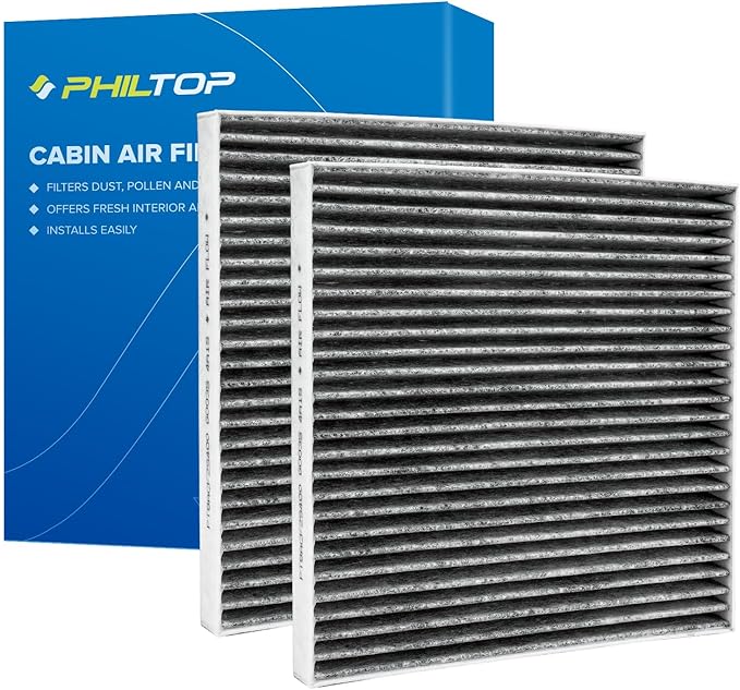 PHILTOP Cabin Air Filter, Replacement for CF10374 Tacoma 2005-2023, Dart 2013-2016, Vibe 2003-2008,Premium Cabin Filter with Activated Carbon Filter