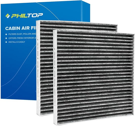 PHILTOP Cabin Air Filter, Replacement for CF10374 Tacoma 2005-2023, Dart 2013-2016, Vibe 2003-2008,Premium Cabin Filter with Activated Carbon Filter