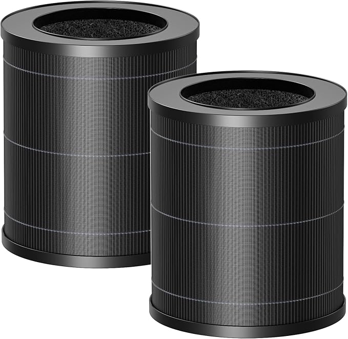 2 Pack MR2566 Filter Compatible with MORENTO MR2566 Air Purifier, 3-in-1 HEPA Activated Carbon Pre-Filter, Basic Version