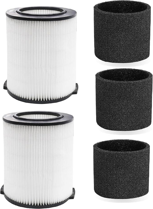 VF4000 Filter Replacement for Ridgid Shop Vac Filters 5-20 Gallon Ridgid Vacuum Filter 6-9 Gallon Husky Vacuum, with 3 Foam Sleeve 2 Filter