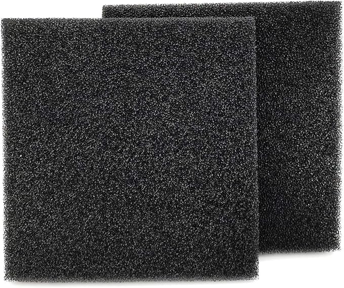 Hipanda Filter Foam Sponges, Bio Sponge Filter Media Pad, Cut-to-Size Foam for Aquarium Fish Tank (9" x 9" x 1",2pcs)