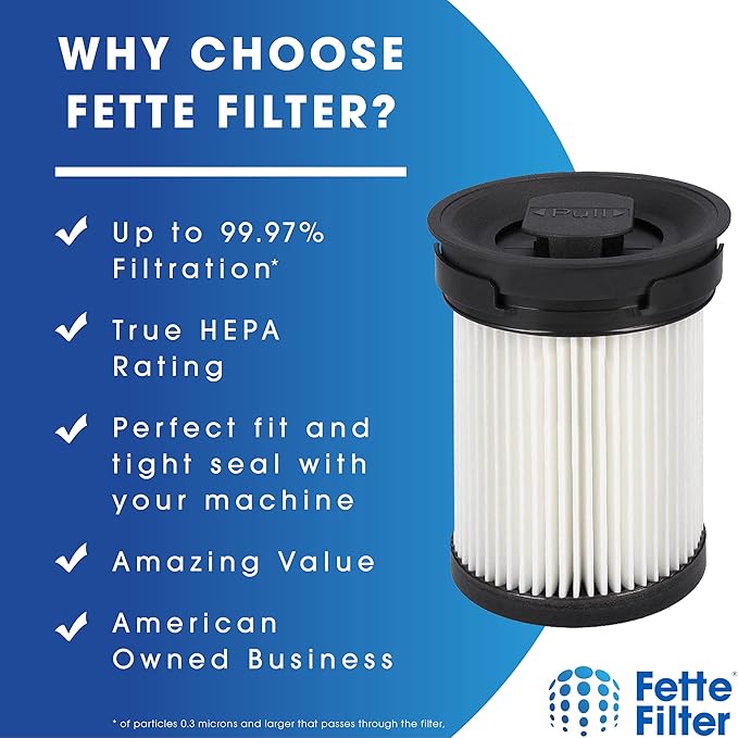 Fette Filter - Fine Dust Vacuum Filter Compatible with Miele TriFlex HX1 FSF Cordless Stick Vacuum Cleaners Series - Pack of 3
