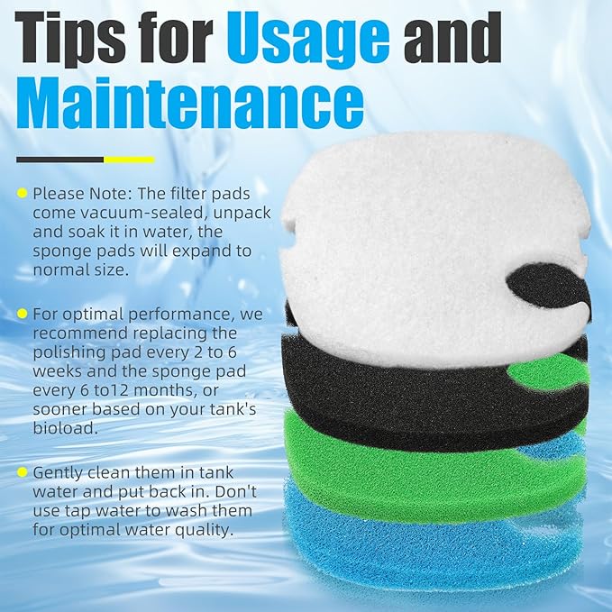 AQUANEAT Replacement Canister Filter Pads Compatible with SUNSUN HW-304B/404B/704B/3000 CF500 Aquarium Filter Media Generic Floss