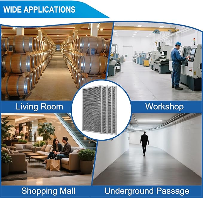 4 Pack MERV-8 Filter Replacement Set Compatible with AlorAir Crawlspace Dehumidifier HD55S/HDi65S/Sentinel HD55/Sentinel HDi65