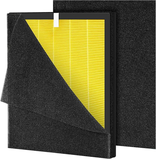 KJ190L Replacement Filter Compatible with MOOKA KJ190L Air Purifier, 3-in-1 H13 True Replacement Filter with High-Efficiency Activated Carbon and Pre-filter for Pets Odor, Smoke,Dust,1 Pack