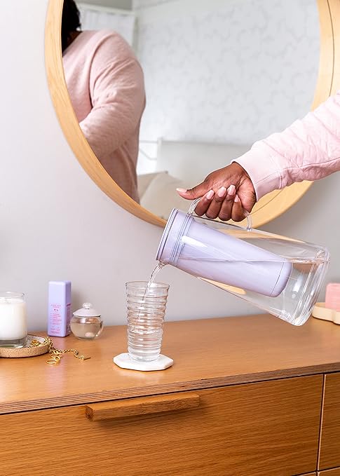 LifeStraw Home – Water Filter Pitcher, 7-Cup, Wisteria, BPA Free Designed for Everyday Protection Against Bacteria, parasites, microplastics, Lead, Mercury, PFAS, and a Variety of Chemicals
