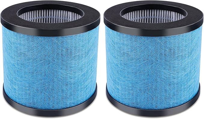 KEEPOW TPAP002 Hepa Filter Replacement Compatible with TOPPIN TPAP002 HEPA Air Purifier Comfy Air C1, Part # TPFF002 (2 Pack)