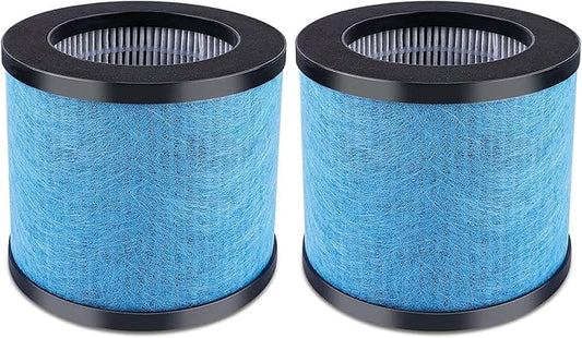 KEEPOW TPAP002 Hepa Filter Replacement Compatible with TOPPIN TPAP002 HEPA Air Purifier Comfy Air C1, Part # TPFF002 (2 Pack)