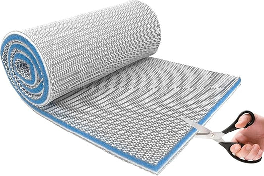 Aquarium Filter Media,48"x12"- 8-Layer Filter Sponge Pad for Fish Tank and Pond,Cuttable & Washable Aquarium Filter Floss for Crystal Clear Water