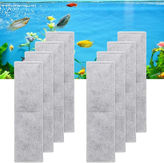 Pangda 8 Pcs Carbon Foam Filter Pads for Compatible with Fluval U4 Range of Internal Filters Replacement Compatible with Fluval U4 Range of Underwater Filter
