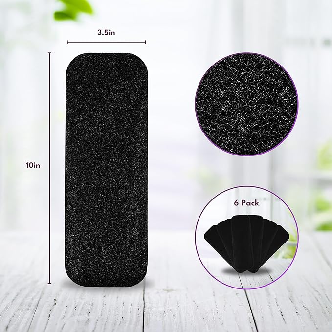 Filter Monster Coconut Carbon Ceiling Fan Filters - Easy-Stick Activated Carbon Blade Filters for Common Household Contaminants - 6 Pack