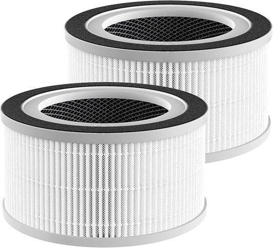 2 Pack Fillo/Allo Replacement Filter Compatible with Afloia Fillo/Halo/Mooka Allo, with 3-in-1 HEPA Filtration for Afloia Fillo Air Purifier, for MOOKA Allo Air Filter