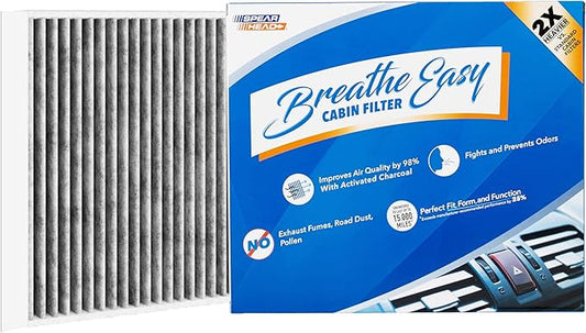 Spearhead Odor Defense Breathe Easy AC & Heater Cabin Filter | Fits 2015-25 Mustang Like OEM | Up to 25% Longer Lasting w/Activated Carbon (BE-152)