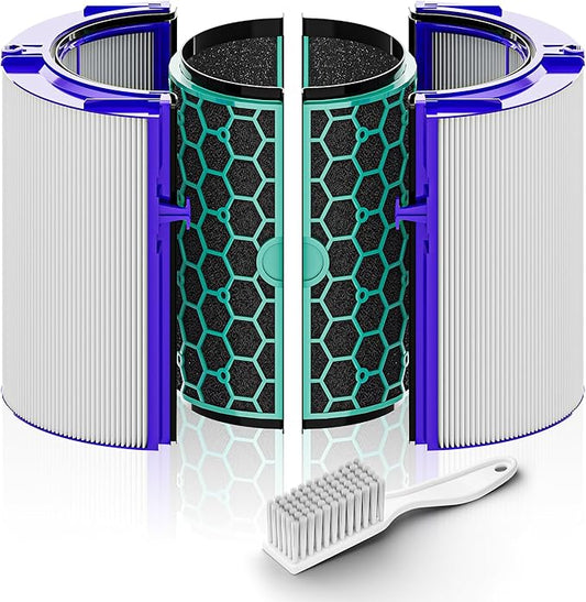 TP04 Replacement Filter Compatible with Dyson Air Purifier HP04 DP04 TP05 DP05, Sealed Two Stage 360° Pure Cool Fan HEPA Filter & Activated Carbon Filter By Improvedhand