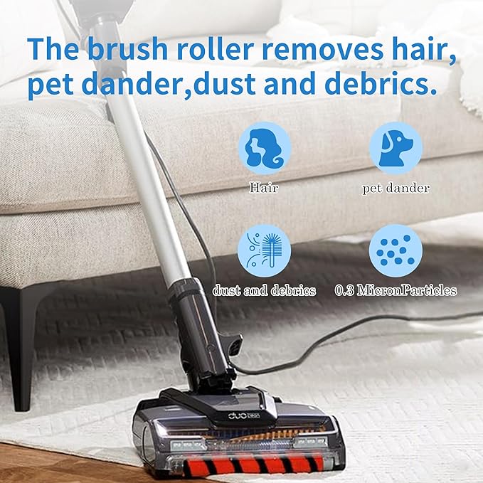 Soft Bristle Brushroll Roller Hepa Foam Filter Replacement Parts Compatible with Shark DuoClean NV800 NV800W NV801 NV801Q NV803 UV810 Vacuum