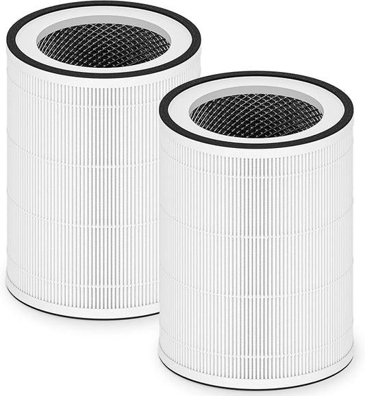 2 Pack True HEPA Kilo Filter Replacement Compatible with Afloia Kilo, KILOPLUS, KILOPRO, MIRO, MIRO PRO and MORENTO MR-Kilo, Kalo Air Purifier, 360° 3-Stage Filtration, White