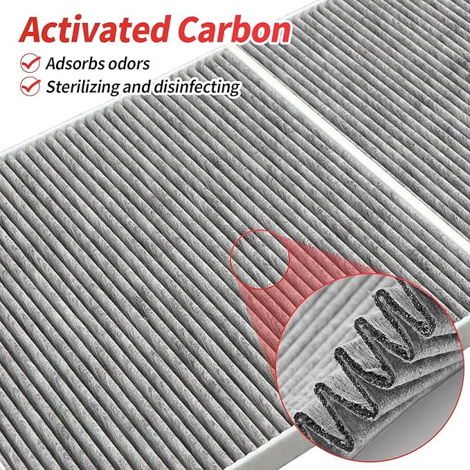 Air Filter Compatible with Tesla Model S 2016 2017 2018 2019 2020 Cabin Air Filter HEPA Air Intake Filter Replacement with Activated Carbon