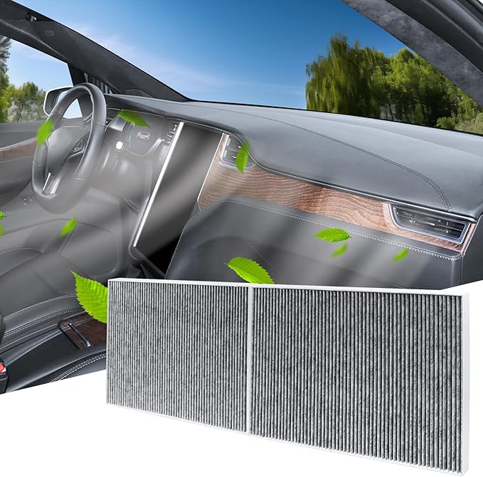 Air Filter Compatible with Tesla Model X 2015 2016 2017 2018 2019 2020 Cabin Air Filter HEPA Air Intake Filter Replacement with Activated Carbon