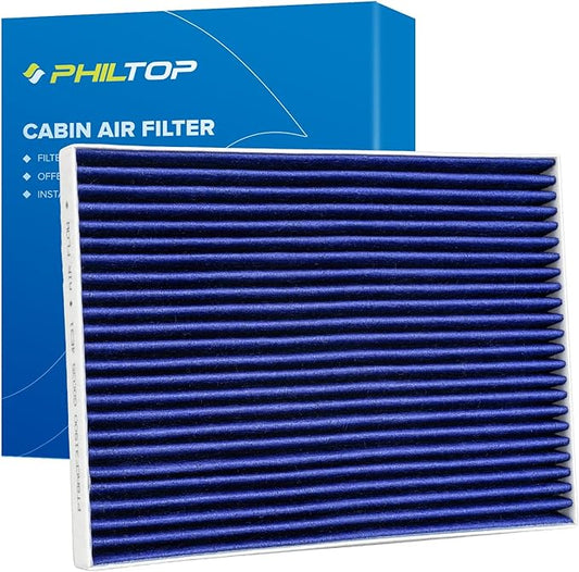 PHILTOP Cabin Air Filter, Replacement for CF10550,2008-2013 Rogue,2007-2012 Sentra,2014-2015 Rogue Select, Premium Cabin Filter with Activated Carbon Filter