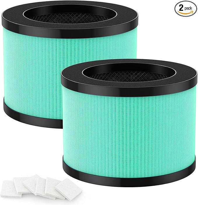2 Pack MK01 MK06 TZ-K1 Air Filter Replacement Compatible with AROEVE MK01 MK06 MG01JH, ToLife TZ-K1 and Kloudi DH-JH01 Air Puri-Fier, 4-in-1 Replacement Filter, Pet Dander Version