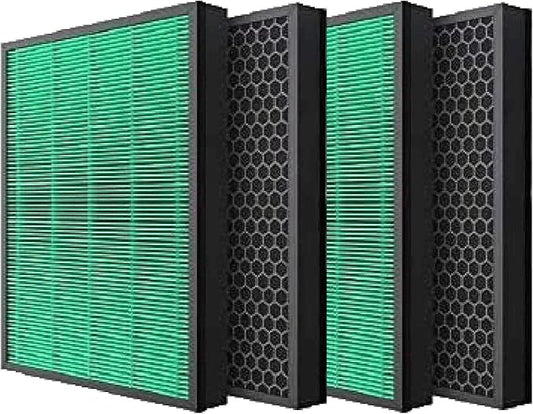 4 Packs Nispira True HEPA Carbon Filters Replacement Compatible with Coway Airmega Max2 400S 400 Air Purifier.