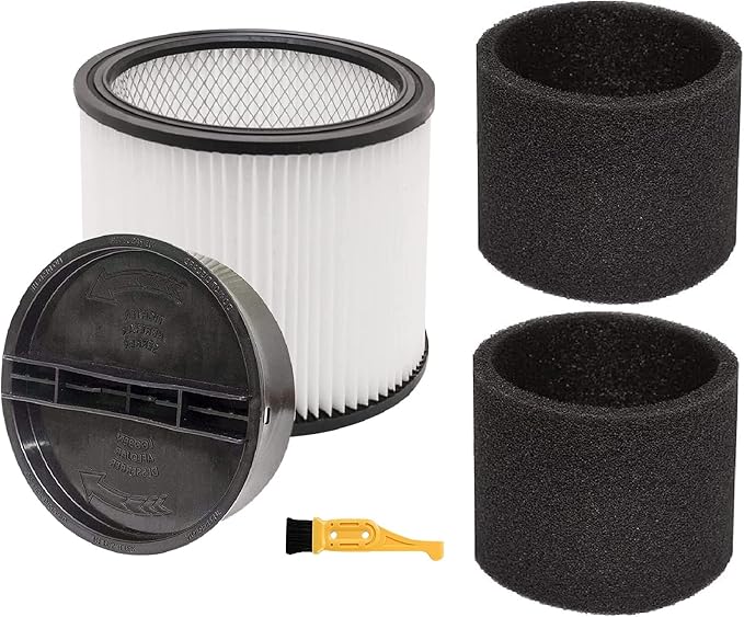 Replacement Filter Compatible with Shop-Vac 90304 90350 90333 90585, 2PCS Foam Sleeve, fits most Wet/Dry Vacuum Cleaners 5 Gallon and above
