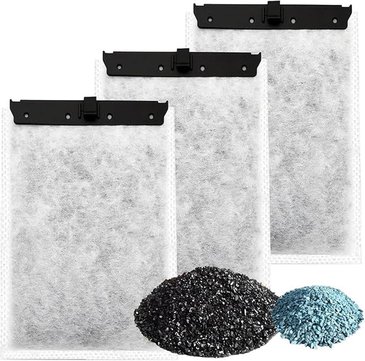 Aquarium 3 Pack Medium Filter Cartridges with Zeolite, Compatible with Whisper Filters 10i, IQ10, PF10 Power Filters
