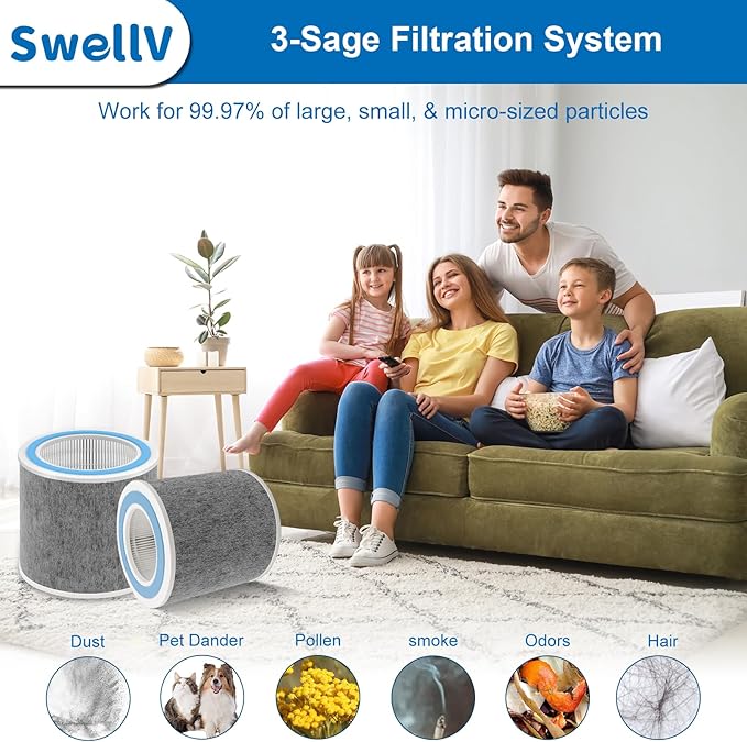 2 Pack HP102 Filter Replacement, Compatible with Shark HP102 & HP102PET & HC452 & HP132 & HC450 & HC451 & HC455, Compare Part #HE1FKPET, HE1FKBAS