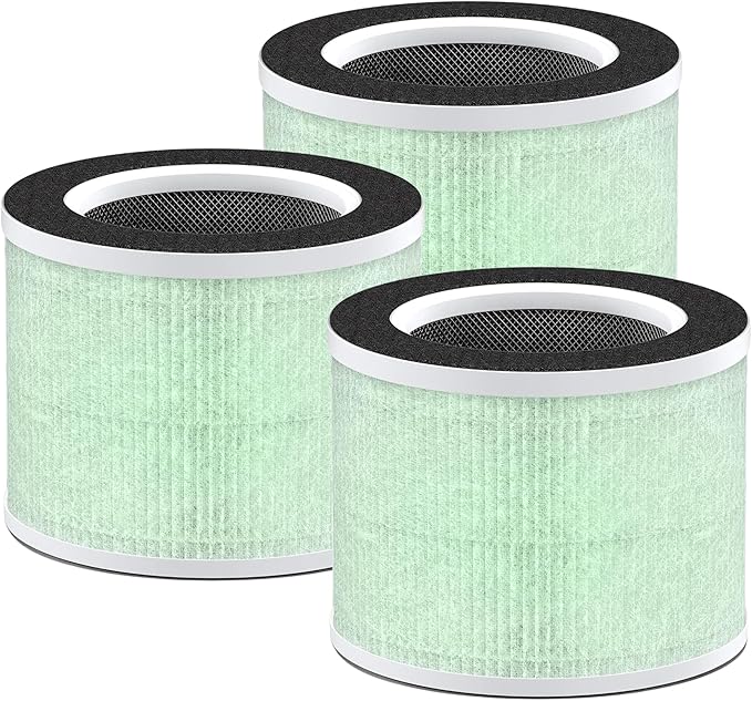 Nispira RP-AP088-F1 RP-AP088 Replacement Filter for RENPHO Air purifier RP-AP088W RP-AP088-F2 H13 4-in-1 HEPA Activated Carbon, 3 Packs