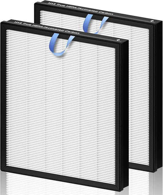 Improvedhand Vital 100S HEPA Replacement Filter Compatible With LEVOIT Vital 100S/100S-P Air Purifier, High-Efficiency 3-IN-1 True HEPA and Activated Carbon Filters, Pack of 2，White