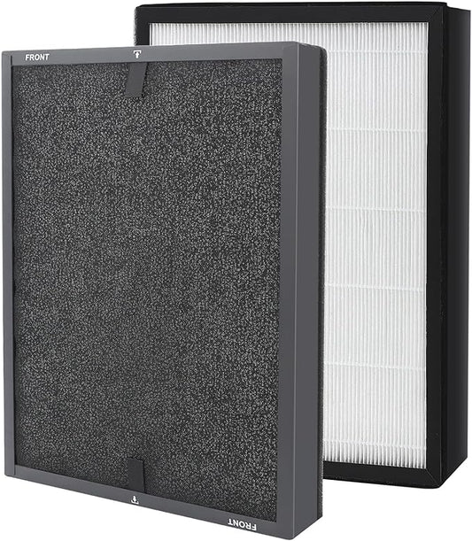 2 Pack HAP602 Replacement Filter Compatible with ECOSELF HAP602 HAP602WF Air Purifier, 3-in-1 Filtration H13 True HEPA HAP602WF Replacement Filter (2 Pack)