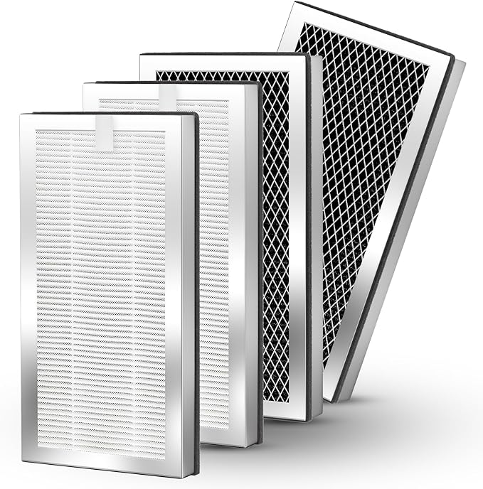 MA-15 Replacement Filter Compatible with Air Puri-fier 15 Series, H13 True HEPA and Activated Carbon, 3 in 1 with Pre-Filters 4 Pack