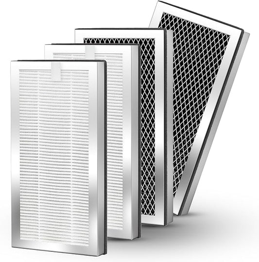 MA-15 Replacement Filter Compatible with Air Puri-fier 15 Series, H13 True HEPA and Activated Carbon, 3 in 1 with Pre-Filters 4 Pack