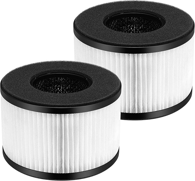 2 Pack BS-03 HEPA Replacement Filter for PARTU BS-03 Part U, Part X and Slevoo BS-03 Air Purifier, 3-in-1 filtration with HEPA Filter, Activated Carbon Filter, NOT FOR BS-01 Model