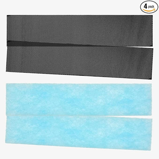 Annual Mini Split Filter Bundle Compatible with Mitsubishi Electric MAC-2330FT-E and MAC-3000FT-E Filter Bundle, Anti-Allergy, Included Enzyme and Deodorizing Filters, without Frames (4 pk)