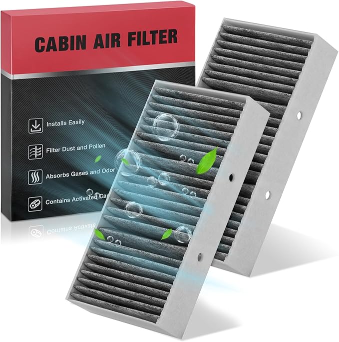 BDFHYK 2 PCS Cabin Air Filters with Activated Carbon Compatible with Mercedes-Benz GLE400, GLE43 AMG, GLE63 AMG, GLS450, GLS550, GLE350, GLE550, GLE300d, GLE400, GL350, GL450, GL550, ML250, ML350